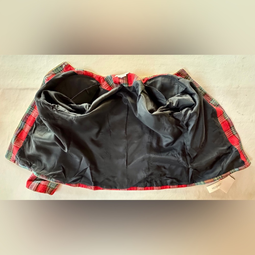 NWT Maggy London Silk Tartan Plaid Lined Jacket (14) - Picture 8 of 15